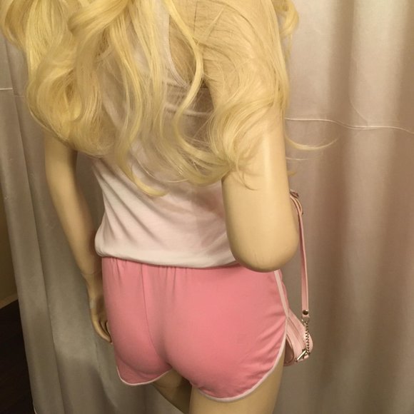 ADORABLE hello kitty cotton candy pink shorts,leather braclete and necklace set! - Picture 10 of 13